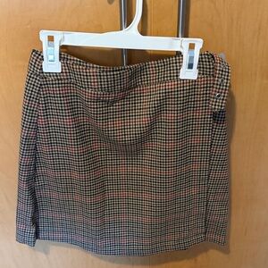 Urban Outfitters Tan and Red Mini Skirt